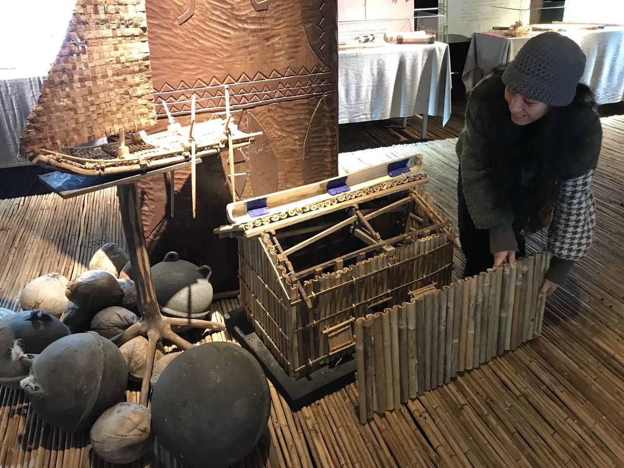 帆船及家屋模型。